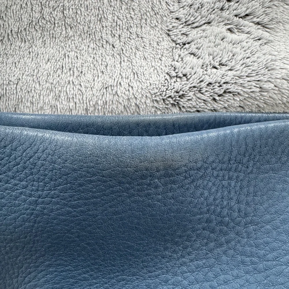 COACH Legacy Slim Duffle RARE Turquoise Blue Pebble Leather Shoulder Bag #F03790